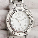 腕時計 エルメス HERMES クリッパー ダイバー CL5.210 クオーツ レディース ホワイト Hマークブレス デイト 逆回転防止ベゼル