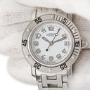 腕時計 エルメス HERMES クリッパー ダイバー CL5.210 クオーツ レディース ホワイト Hマークブレス デイト 逆回転防止ベゼル