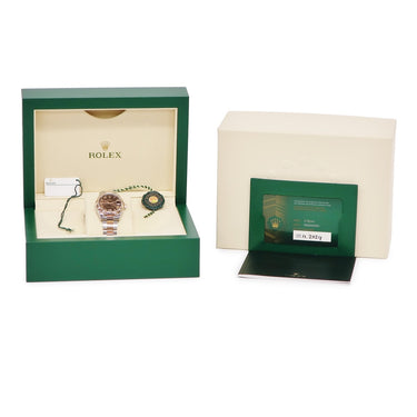 腕時計 ロレックス ROLEX デイトジャスト 31 278241 自動巻き メンズ レディース ランダム番 K18RG×SS 純正ダイヤ チョコ