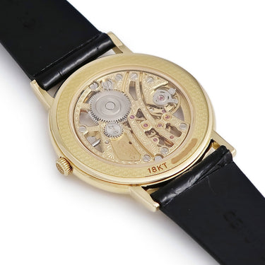 腕時計 セイコー SEIKO クレドール シグノ GBBD998 6899-A268 手巻き メンズ レディース K18YG無垢 スケルトン ラウンド