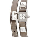 腕時計 エルメス HERMES ミニメドール ドゥブルトゥール ME2.110 クオーツ レディース 角型 スタッズ 2連ブレス 横開き