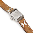 腕時計 エルメス HERMES ミニメドール ドゥブルトゥール ME2.110 クオーツ レディース 角型 スタッズ 2連ブレス 横開き