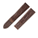 カルティエ Cartier 純正 クロコバンド バックル用 ブラウン クロコダイル 腕時計パーツ 新品同様 純正 替え ベルト ストラップ Dバックル用 21ｍｍ ブラウン