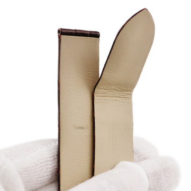 カルティエ Cartier 純正 クロコバンド バックル用 ブラウン クロコダイル 腕時計パーツ 新品同様 純正 替え ベルト ストラップ Dバックル用 21ｍｍ ブラウン