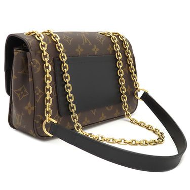 ルイヴィトン LOUIS VUITTON マルソー M46126 モノグラム モノグラムキャンバス ショルダーバッグ ゴールド金具 茶 黒 チェーンショルダー