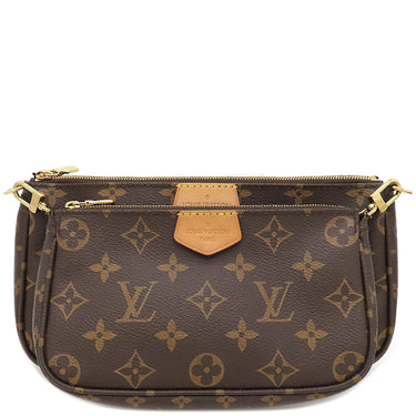 ルイヴィトン LOUIS VUITTON ミュルティ ポシェット アクセソワール M44813 カーキ モノグラムキャンバス ショルダーバッグ ゴールド金具 ボディバッグ ポーチ