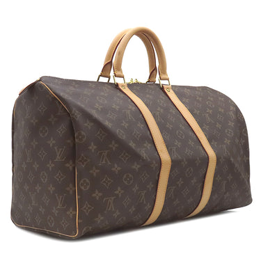 ルイヴィトン LOUIS VUITTON キーポル 50 M41426 モノグラム モノグラムキャンバス ボストンバッグ ゴールド金具 茶 鍵・パドロック・ポワニエ・ネームタグ欠品