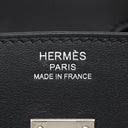 エルメス HERMES バーキン25 ブラック トワルアッシュ ヴォースイフト ハンドバッグ シルバー金具 黒 トワルH
