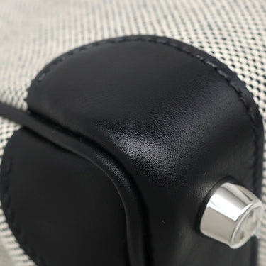 エルメス HERMES バーキン25 ブラック トワルアッシュ ヴォースイフト ハンドバッグ シルバー金具 黒 トワルH