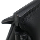 エルメス HERMES バーキン25 ブラック トワルアッシュ ヴォースイフト ハンドバッグ シルバー金具 黒 トワルH