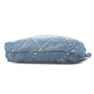 シャネル CHANEL シャネル22 リュックサック AS3859 ブルー デニム リュック・デイパック マットシルバー金具