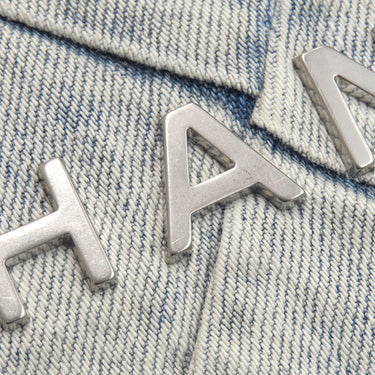 シャネル CHANEL シャネル22 リュックサック AS3859 ブルー デニム リュック・デイパック マットシルバー金具