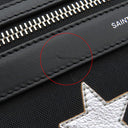 サンローラン SAINT LAURENT シティ バックパック 467985 ブラック ナイロンキャンバス リュック・デイパック シルバー金具 スターパッチ 星 黒