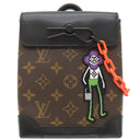 ルイヴィトン LOUIS VUITTON スティーマーXS M80327 モノグラム×ブラック モノグラムキャンバス レザー ショルダーバッグ マットブラック金具 LVフレンド アップリケ 茶 黒