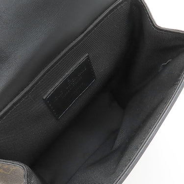 ルイヴィトン LOUIS VUITTON スティーマーXS M80327 モノグラム×ブラック モノグラムキャンバス レザー ショルダーバッグ マットブラック金具 LVフレンド アップリケ 茶 黒