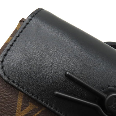 ルイヴィトン LOUIS VUITTON スティーマーXS M80327 モノグラム×ブラック モノグラムキャンバス レザー ショルダーバッグ マットブラック金具 LVフレンド アップリケ 茶 黒