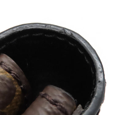 ルイヴィトン LOUIS VUITTON スティーマーXS M80327 モノグラム×ブラック モノグラムキャンバス レザー ショルダーバッグ マットブラック金具 LVフレンド アップリケ 茶 黒