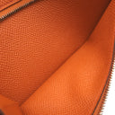 エルメス HERMES ベアンスフレ ヴェルソ ライム×テールバテュー ヴォーエプソン 長財布 シルバー金具 黄色 朱赤 バイカラー 二つ折財布