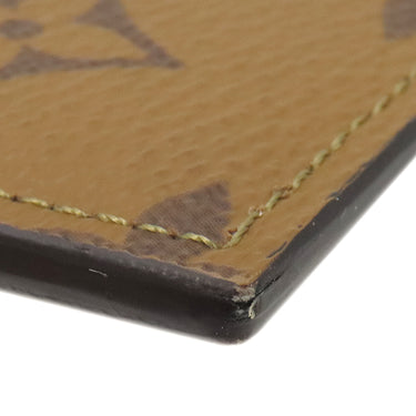 ルイヴィトン LOUIS VUITTON スリム パース M80390 モノグラムリバース モノグラムリバースキャンバス カードケース ゴールド金具 茶 黒 財布