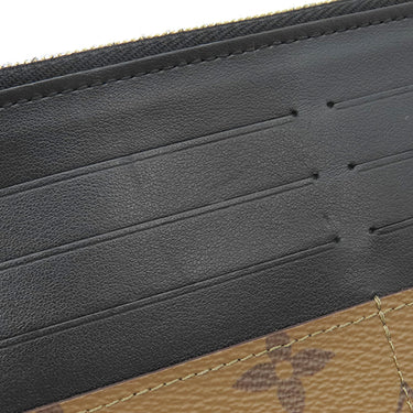 ルイヴィトン LOUIS VUITTON スリム パース M80390 モノグラムリバース モノグラムリバースキャンバス カードケース ゴールド金具 茶 黒 財布