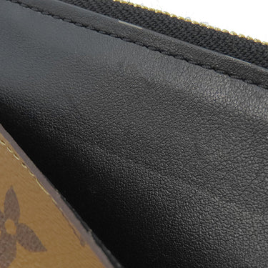 ルイヴィトン LOUIS VUITTON スリム パース M80390 モノグラムリバース モノグラムリバースキャンバス カードケース ゴールド金具 茶 黒 財布