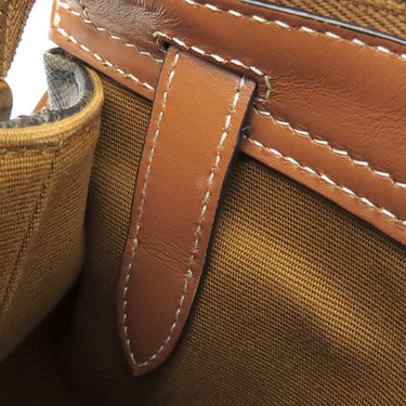 セリーヌ CELINE ティーン カバ ドゥ フランス 191992BZJ タン レザー トリオンフキャンバス ショルダーバッグ ゴールド金具 トリオンフ 黒 茶