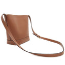 セリーヌ CELINE トリオンフ スモール バケット キュイル 198243DU3.04LU タン レザー ショルダーバッグ ゴールド金具 茶