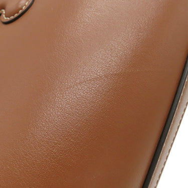 セリーヌ CELINE トリオンフ スモール バケット キュイル 198243DU3.04LU タン レザー ショルダーバッグ ゴールド金具 茶