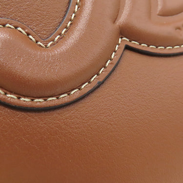 セリーヌ CELINE トリオンフ スモール バケット キュイル 198243DU3.04LU タン レザー ショルダーバッグ ゴールド金具 茶