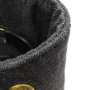 プラダ PRADA カナパ ミニ トートバッグ 1BG439 ブラック デニム 2WAYバッグ ゴールド金具 黒 三角ロゴプレート ハンドバッグ ショルダー