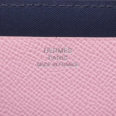 エルメス HERMES ヌーヴォートゥーゴー モーヴシルベストル×ライム×キュイーブル ヴォースイフト ヴォーエプソン 長財布 シルバー金具 ピンク 黄色