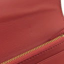 セリーヌ CELINE トライフォールデッド マルチファンクション 105853A3K.21CL コーラル レザー 長財布 ゴールド金具 赤 ポケット