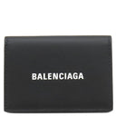 バレンシアガ BALENCIAGA キャッシュ コンパクトウォレット 594312 ブラック レザー 三つ折り財布 シルバー金具 黒 エブリデイ