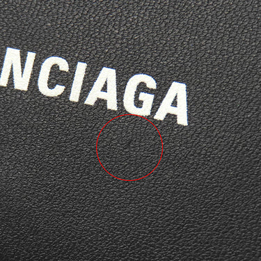 バレンシアガ BALENCIAGA キャッシュ コンパクトウォレット 594312 ブラック レザー 三つ折り財布 シルバー金具 黒 エブリデイ