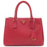 プラダ PRADA ミディアムバッグ 1BA863 FUOCO サフィアーノレザー 2WAYバッグ ゴールド金具 赤 ショルダー ガレリア