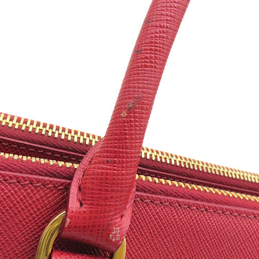 プラダ PRADA ミディアムバッグ 1BA863 FUOCO サフィアーノレザー 2WAYバッグ ゴールド金具 赤 ショルダー ガレリア