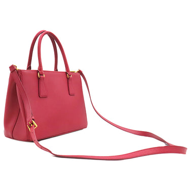プラダ PRADA ミディアムバッグ 1BA863 FUOCO サフィアーノレザー 2WAYバッグ ゴールド金具 赤 ショルダー ガレリア