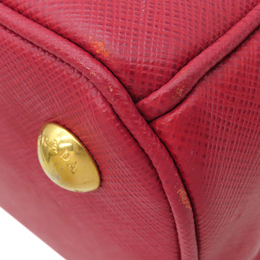 プラダ PRADA ミディアムバッグ 1BA863 FUOCO サフィアーノレザー 2WAYバッグ ゴールド金具 赤 ショルダー ガレリア