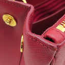 プラダ PRADA ミディアムバッグ 1BA863 FUOCO サフィアーノレザー 2WAYバッグ ゴールド金具 赤 ショルダー ガレリア