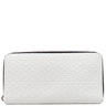 ロエベ LOEWE リピート アナグラム ジップアラウンド ウォレット ホワイト系 カーフレザー 長財布 シルバー金具 白 ラウンドファスナー