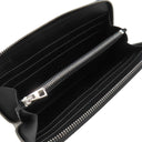 ロエベ LOEWE リピート アナグラム ジップアラウンド ウォレット ホワイト系 カーフレザー 長財布 シルバー金具 白 ラウンドファスナー