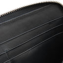 ロエベ LOEWE リピート アナグラム ジップアラウンド ウォレット ホワイト系 カーフレザー 長財布 シルバー金具 白 ラウンドファスナー