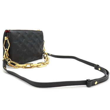 ルイヴィトン LOUIS VUITTON クッサン BB M21259 ブラック ラムレザー 