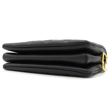 ルイヴィトン LOUIS VUITTON クッサン BB M21259 ブラック ラムレザー 2WAYバッグ ゴールド金具 黒 チェーンショルダー クラッチ