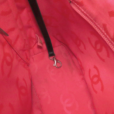 シャネル CHANEL カンボンライン ミディアム A25167 ブラック レザー エナメル トートバッグ シルバー金具 黒 ピンク キルティング ココマーク