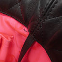 シャネル CHANEL カンボンライン ミディアム A25167 ブラック レザー エナメル トートバッグ シルバー金具 黒 ピンク キルティング ココマーク