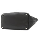 シャネル CHANEL カンボンライン ミディアム A25167 ブラック レザー エナメル トートバッグ シルバー金具 黒 ピンク キルティング ココマーク