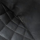シャネル CHANEL カンボンライン ミディアム A25167 ブラック レザー エナメル トートバッグ シルバー金具 黒 ピンク キルティング ココマーク