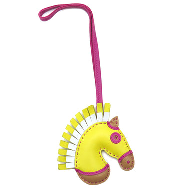 エルメス HERMES ジージー カマイユ ライム×ブルーブリュム×チャイ×ローズパープル アニューミロ バッグチャーム 黄色 水色 茶 紫