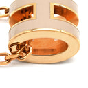 エルメス HERMES ポップアッシュ ミニ ペンダント マロングラッセ×ローズゴールド GP ラッカー ネックレス ローズゴールド金具 薄茶 Hモチーフ